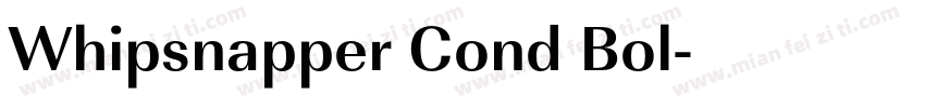 Whipsnapper Cond Bol字体转换